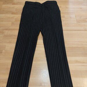 Golden Goose Navy and White Wide Stripes Trousers blue pants